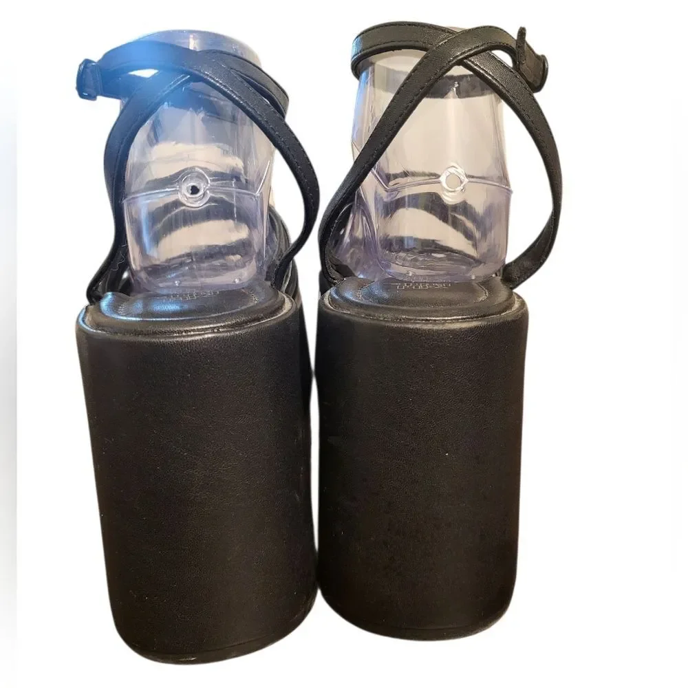 Wild Fable Black Strappy Platform Vegan Leather Womens Sandals, Size 9.5 NEW - Picture 6 of 12